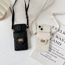 For iPhone Samsung Crossbody Strap Card Wallet Case Phone Cover Hot Women Girls