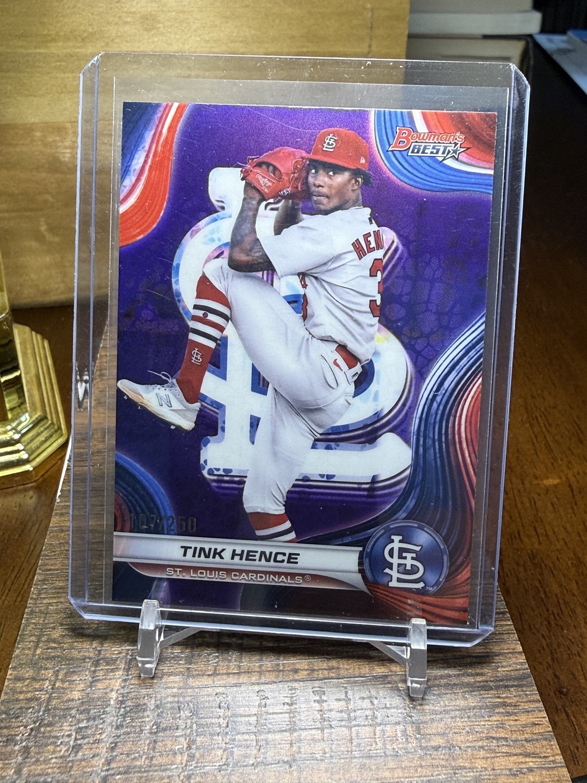 2024 Bowman's Best - Top Prospects Tink Hence #TP-24 Purple Refractor /250 (RC)