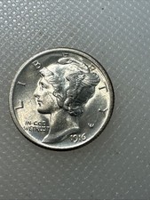 1916 Mercury Dime R