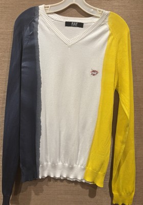 RAF SIMONS 100% Cotton Sweater Sz L W/ RAF Burst
