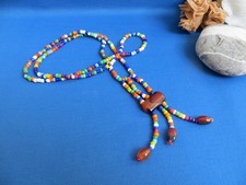 Kenya African Ethnic Jewelry HAND-CRAFTED GLASS BEAD Maasai Necklace H