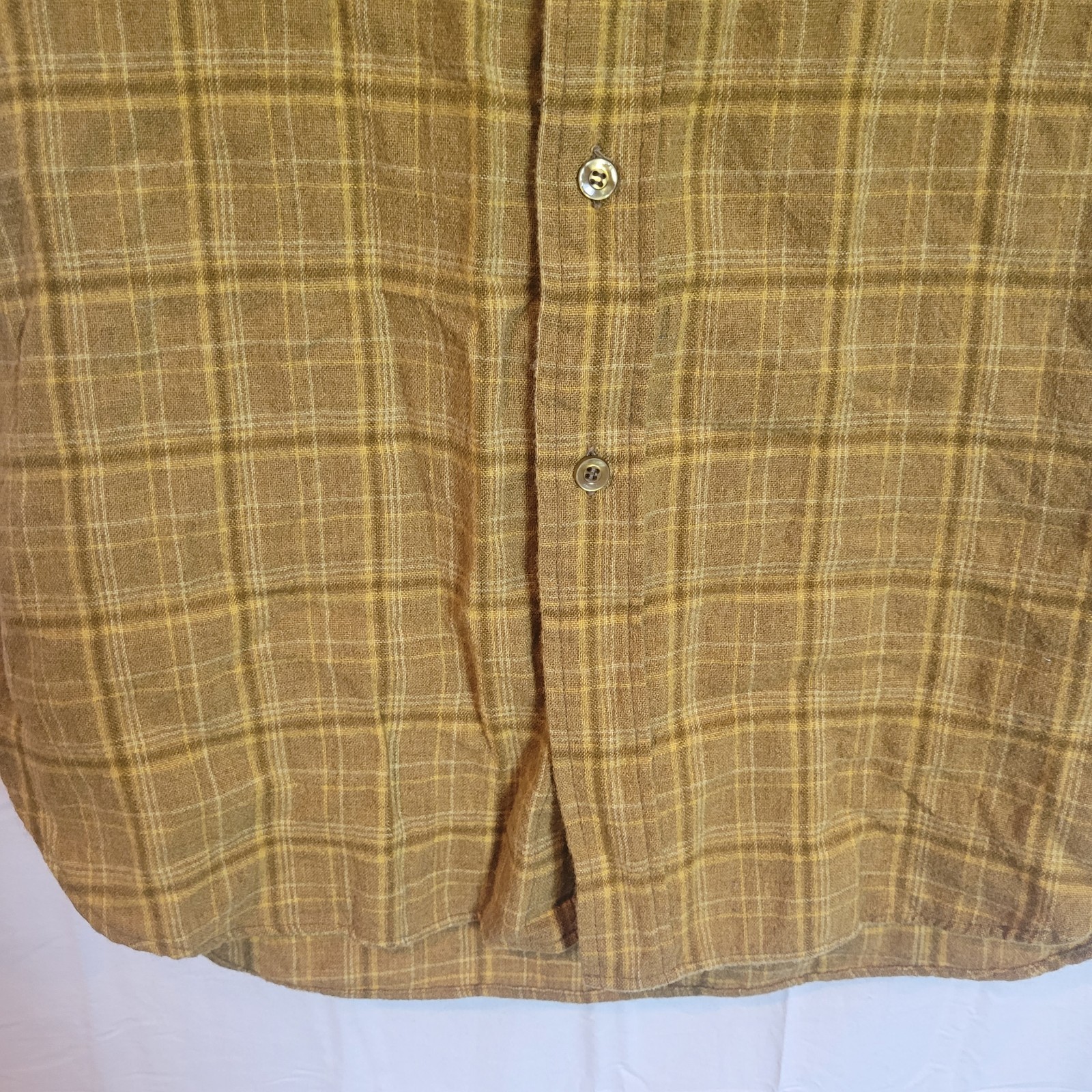 Pendleton Vintage Men Wool Button Down Shirt Yell… - image 4