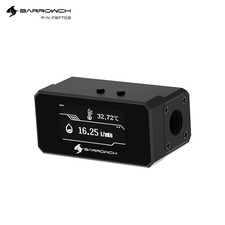 CH Water Cooling System OLED Digital Display Real-Time Flow Temperature Meter, T