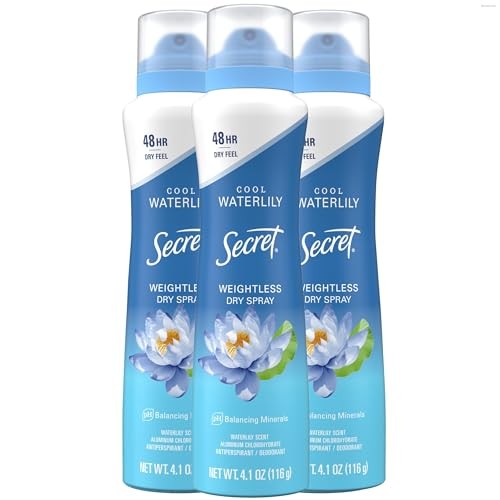Secret Dry Spray Antiperspirant Deodorant for Women, 48hr Weig...