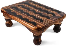 URFORESTIC Solid Wood Bed Step Stool Super Large/Bedside Steps for Burned 