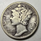 1939 S 10C Mercury Dime T42