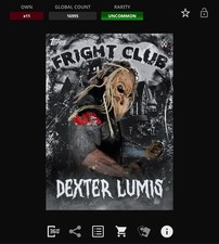 VIDEOGAME Topps WWE Slam 25 - MAIN EVENT FRIGHT CLUB Base - DEXTER LUMIS