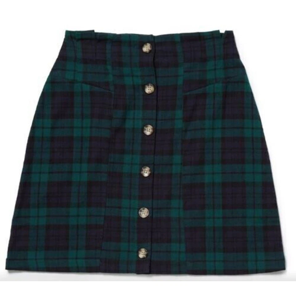 Volcom Juniors Untamed Feels Mini Skirt Green Large(10) MSRP $50 - Image 3 of 3