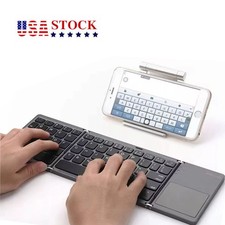 Mini Thin Fold Wireless Bluetooth Keyboard With Touchpad for iOS Android Windows