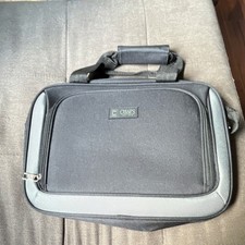 Chaps Padded Nylon Laptop Briefcase Bag, Solid Black/Gray Universal Fit