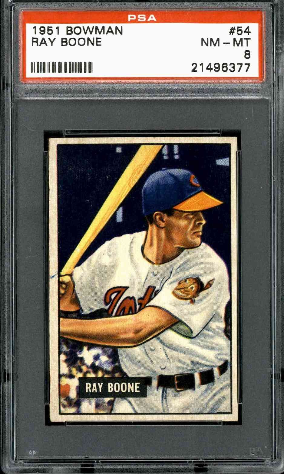 1951 Bowman #54 Ray Boone - PSA 8