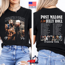 Post Malone Jelly Roll 2025 Tour Shirt, Big Ass Stadium Tour, Concert Tour Music