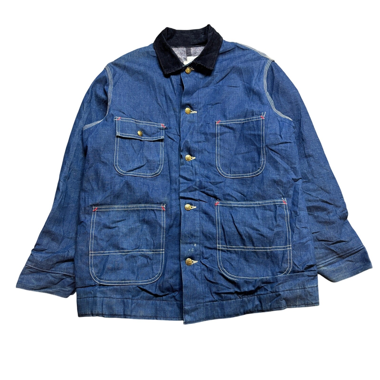 好配色70s sears FIELDMASTER Ｌサイズ　イエローネイビー s-l1600.jpg