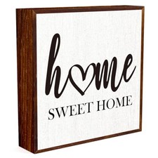 Home Sweet Home Sign Wooden Box Decorative,Home Sweet Home Decor home-white