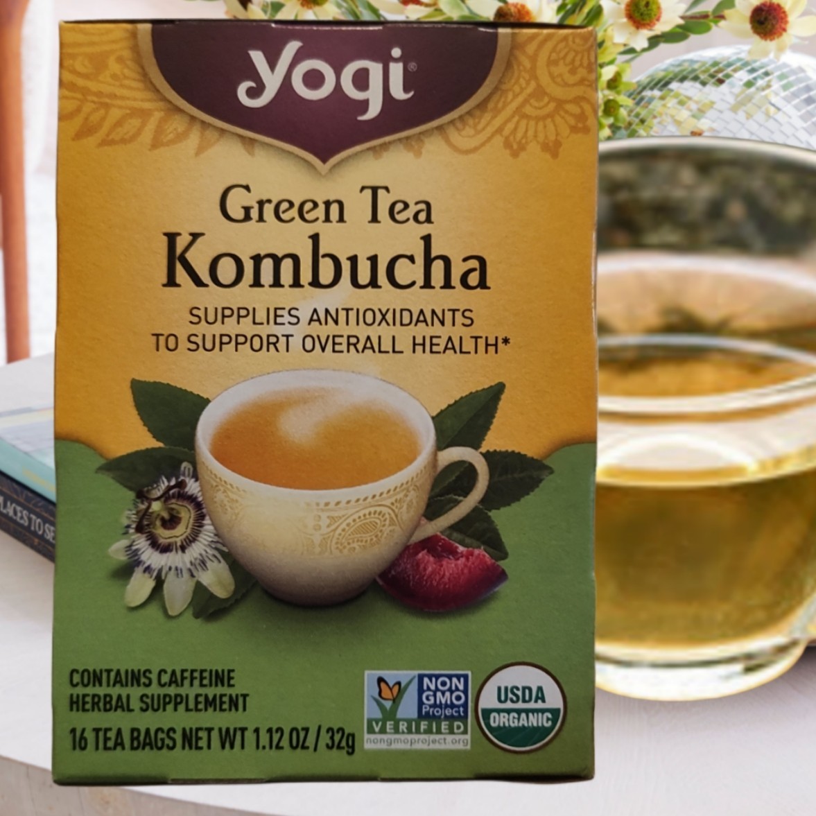Kombucha 16 Tea Bags Supplement Non Gmo Vegan