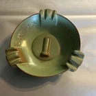 Vintage Frankoma Pottery #458 Can-Tex Industries Ashtray Prairie Green NOTE