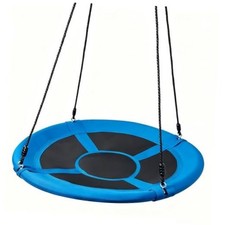 40 inch Saucer Tree Swing 900Lb Weight Capacity, Waterproof Swing Seat Blue