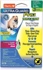 Hartz UltraGuard Pro with Aloe Flea Tick Drops for Dogs 5-14 lbs 3 Doses