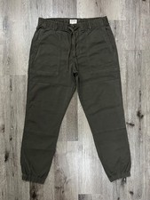Todd Snyder Italian Stretch Drawstring Camp Jogger Olive Utility Pants Sz Medium