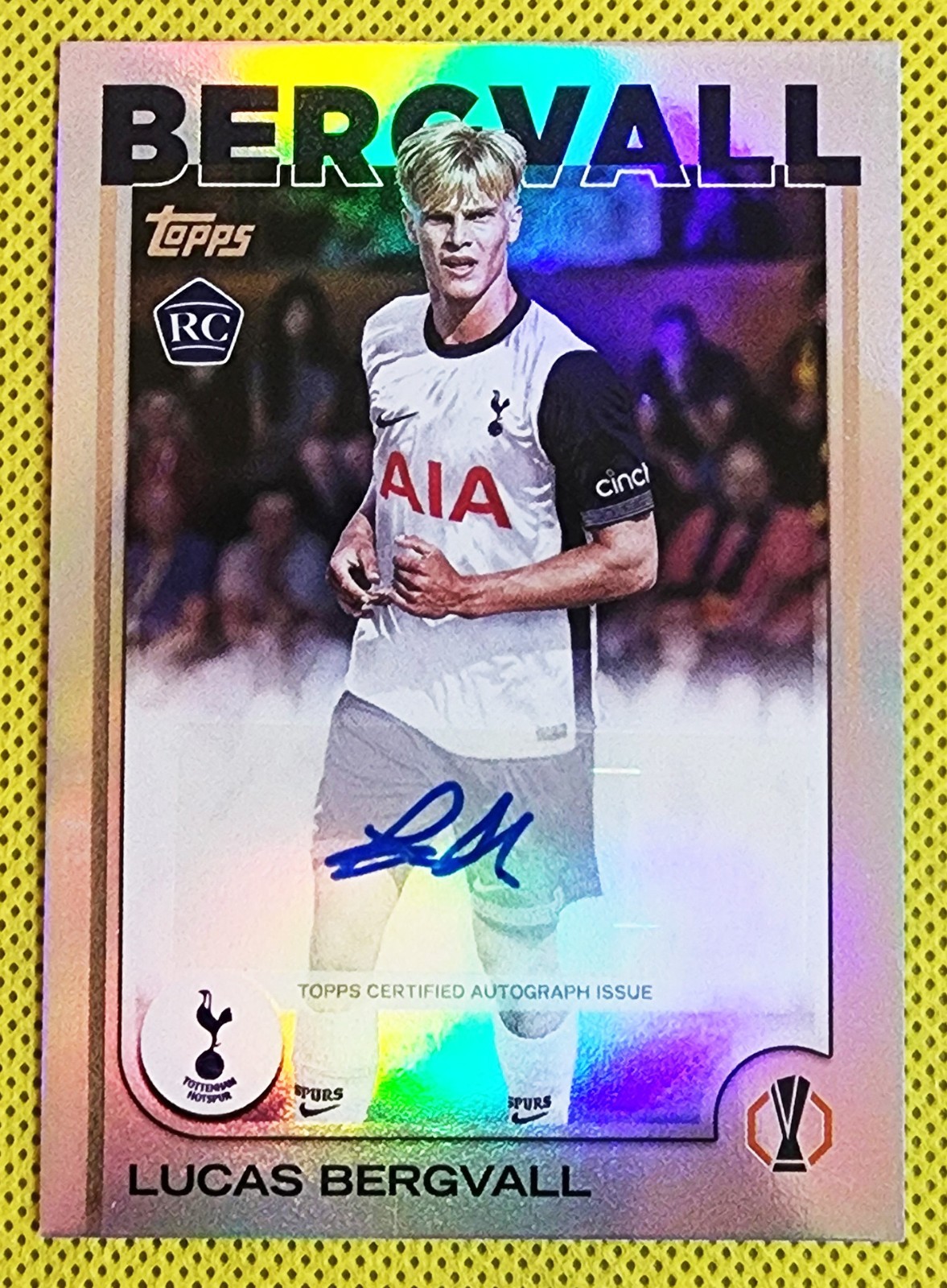 Lucas Bergvall 2024-25 Topps UEFA Club Competitions Auto RC Rookie #A-LB
