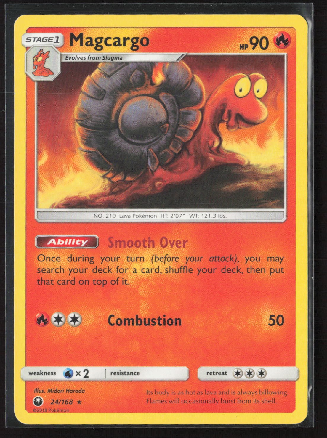 Magcargo 24/168 Rare Celestial Storm Pokemon Lightly Played