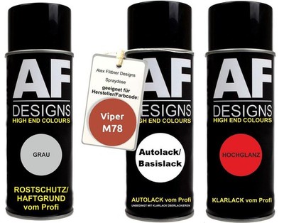 Spraydose Set für Viper M78 Copper Canyon Metallic Autolack Klarlack Grundierung