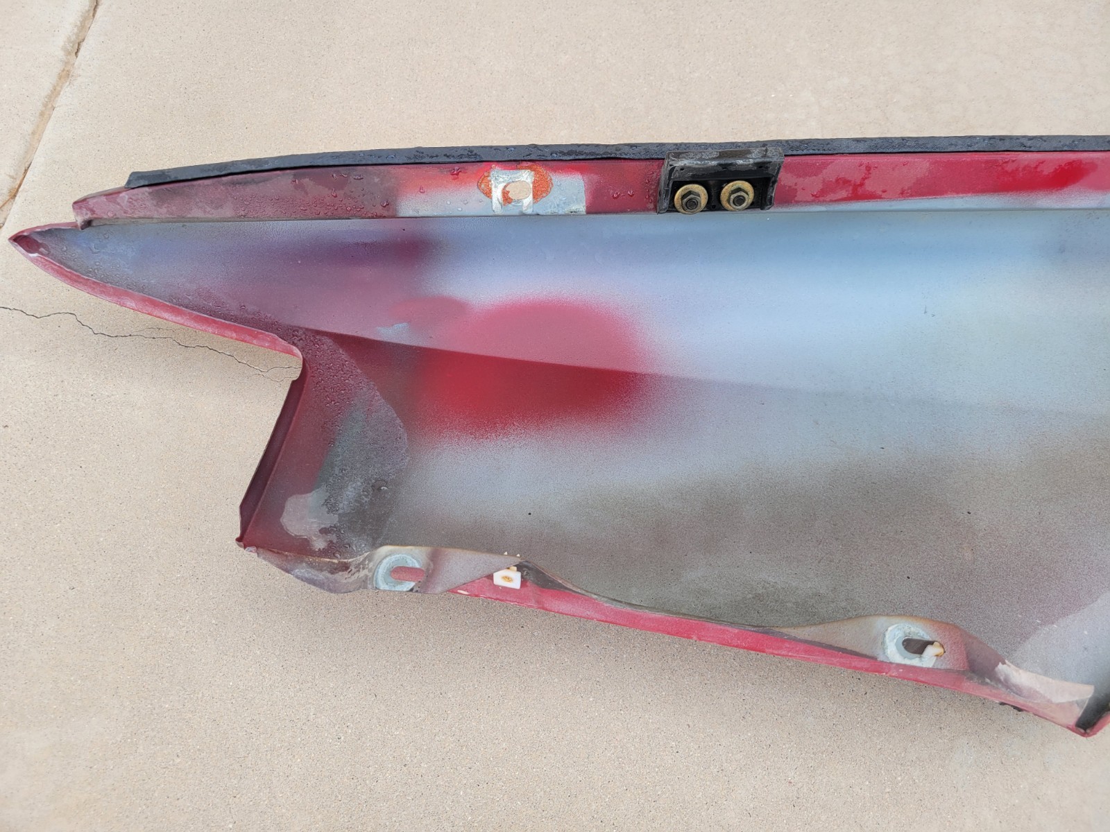 1989–1991 Chrysler TC By Maserati Front Passenger RH Fender Assembly OEM Red Use
