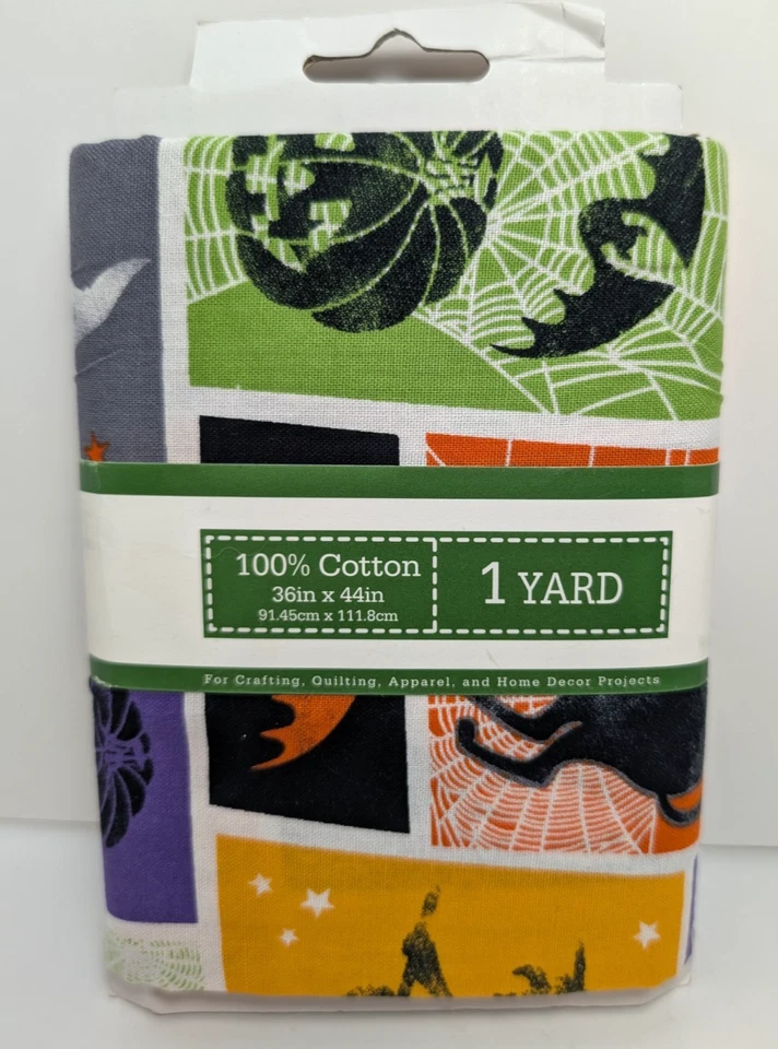 Halloween Multicolor 100% Cotton Fabric 1 Yard 36" x 44" Davids Textiles Crafts - Image 3 of 4