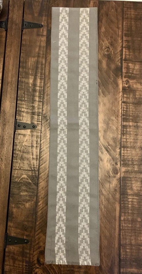 Madawaska Weavers Hombres Bufanda 100% Lana Bufanda Hecha en Canadá Tejido a Mano Gris Foto 4 de 4