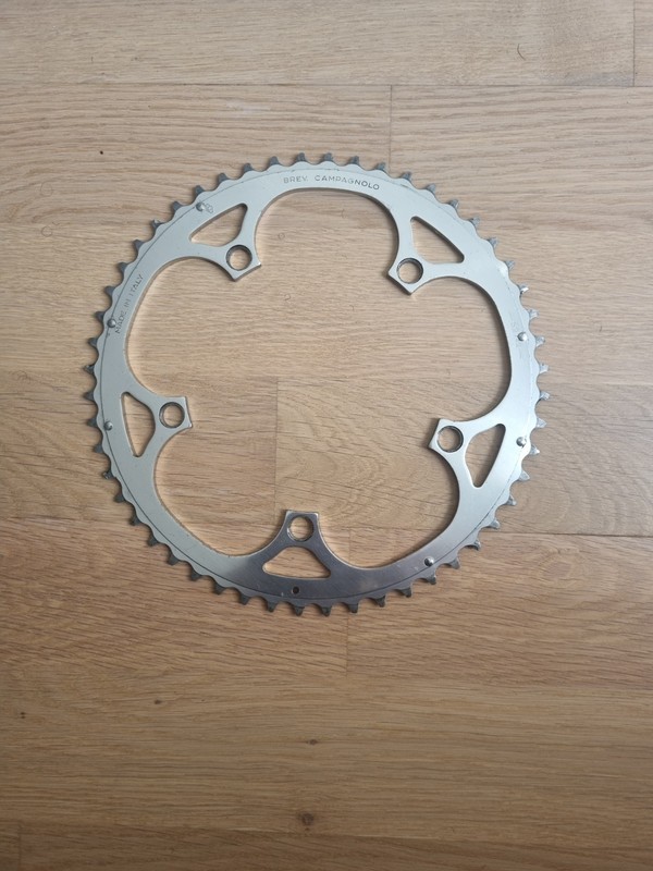 Brev Campagnolo Chainring Bike Crank Single Speed 52/42 Made In Italy
