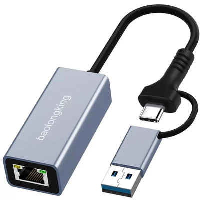 USB 3.0 to Ethernet adapter with USB C to RJ45 Gigabit LAN 1000Mbps wired