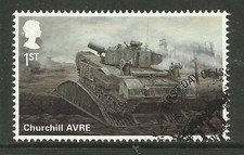 GB 2021 QE2 1st British Army Vehicles Churchill Avre Tank Ex Fdc SG 4568 ( T239