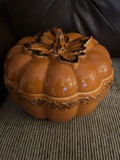 Temp-tations Verona Large 4 Qt. Pumpkin Baker Tureen in Terracotta