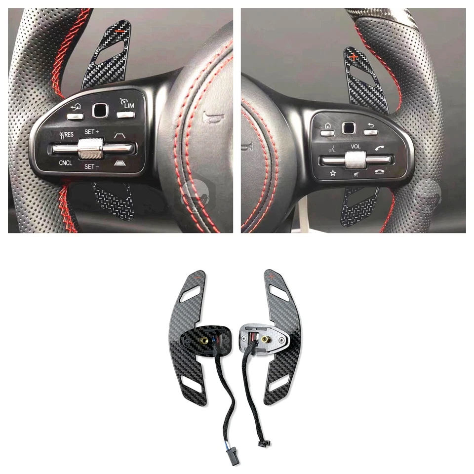 New Magnetic Carbon Fiber Gear Shifter Paddle for Mercedes W205 C-Class 2015-21 Foto 3 de 4