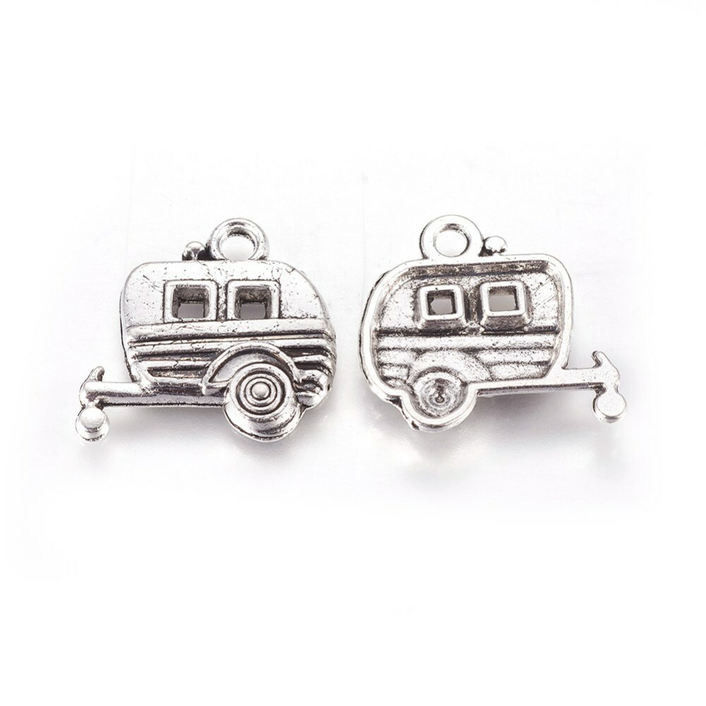 nn_opu様 No.13 RV チャームB 8 RV Camper Trailer Charms RV Camping Charms Antique Silver 19 x