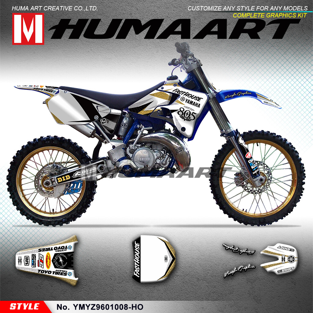 yamamosio19996402625 オプションお写真2枚目掲載 Motocross Graphics Deco Kit for Yamaha YZ125 YZ250 1996 1997 1998