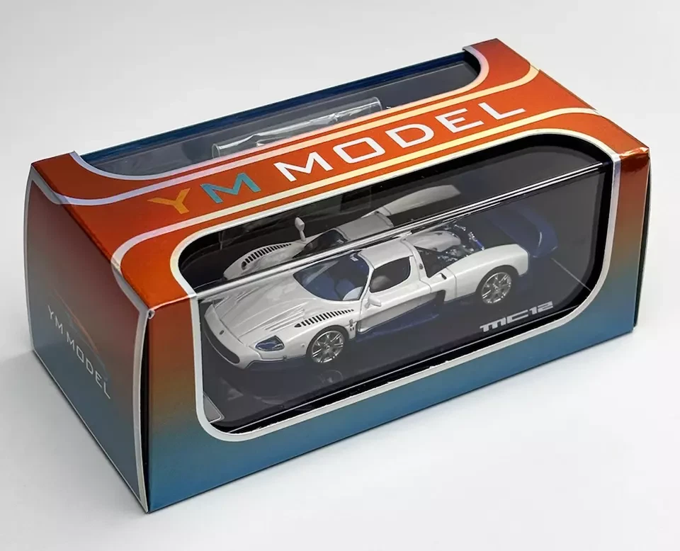 YM 1:64 White MC12 Stradale V12 Racing Sports Model Diecast Resin