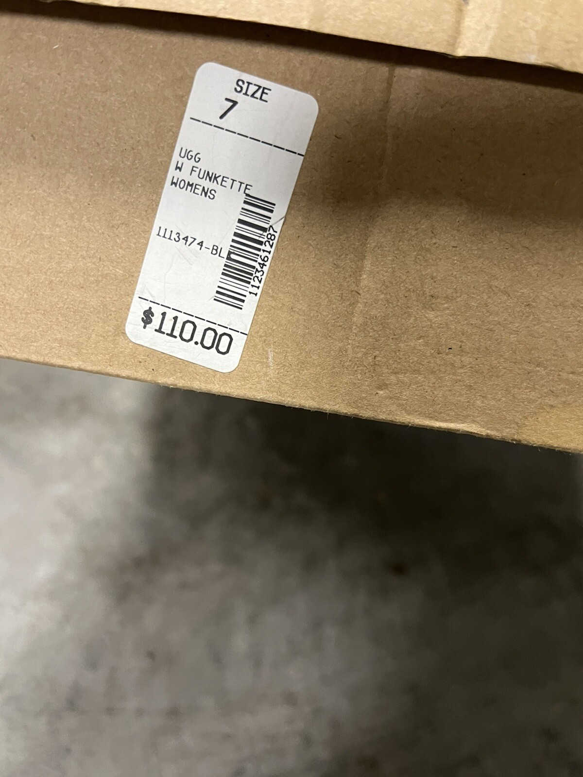 SAOLA SOLO SCATOLA SCARPE UGG FUNKETTE plateau pelle di pecora scamosciata pantofole 1113474 NERO TAGLIA 7