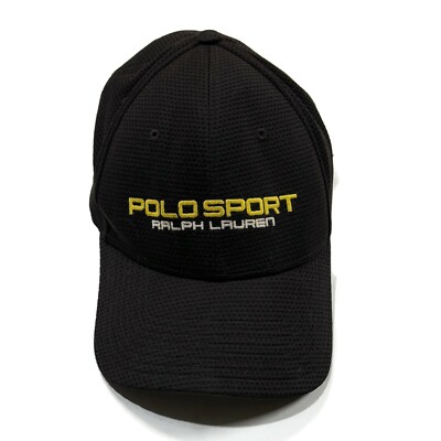 Polo Sport Ralph Lauren Vintage Hat Cap Black S/M Small Medium