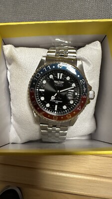 Invicta Herrenuhr Pro Diver Chronograph schwarzes Ziffernblatt Stahlarmband 3061