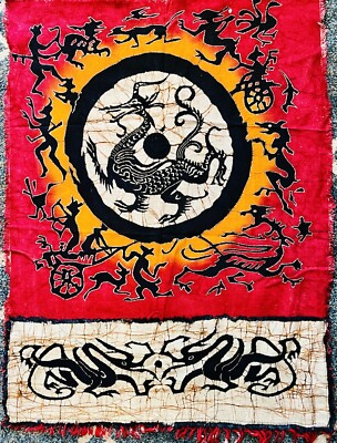 Unique Ancient Archaeological Pattern Color tie-dye For Collection and Room Dec