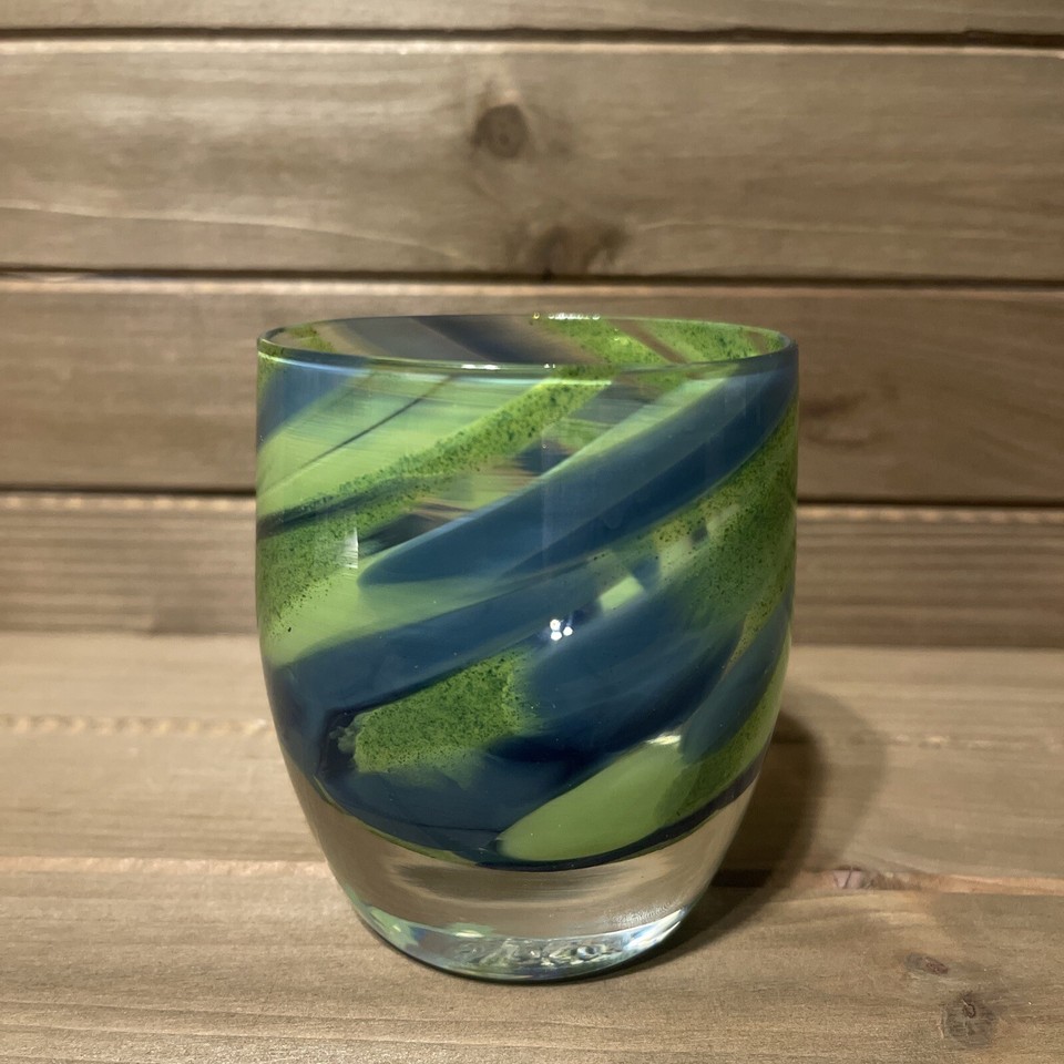 Glassybaby Votive Candle Holder Seattle Seahawks Thrive 12 NFL Rare