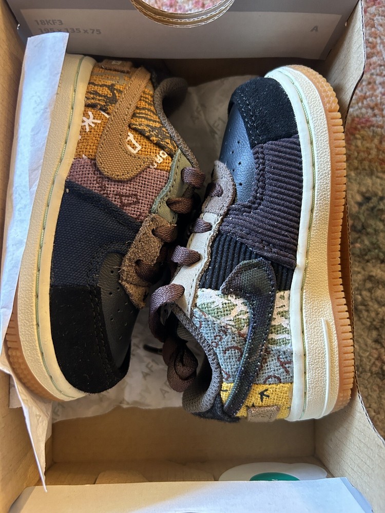 Travis Scott Cactus Jack Nike Air Force 1 Low TD Size 6C CT0911-900