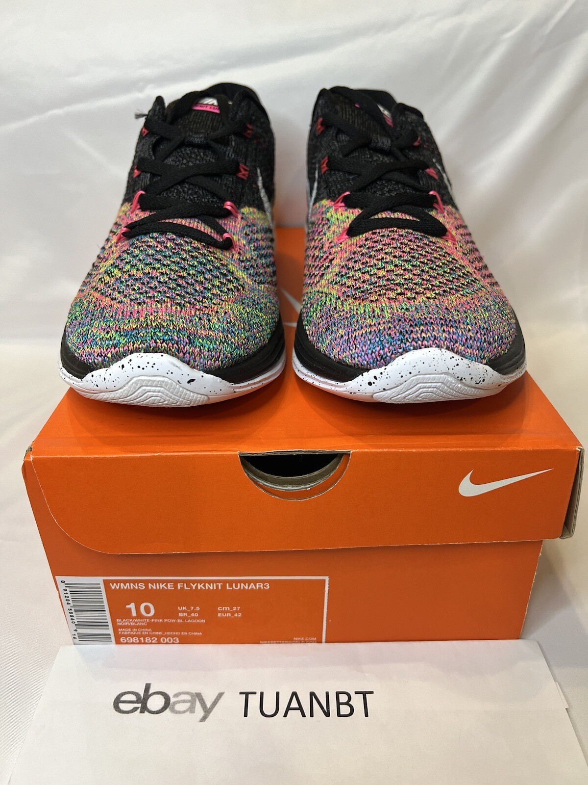 BRAND NEW WOMEN Nike Flyknit Lunar 3 Pink Running Shoes 698182003 10W