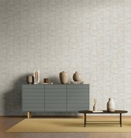 Vliestapete Kacheln Dreieck Grafik Holzoptik Fliesen Grau Beige 33357 (4,68€/1Qm