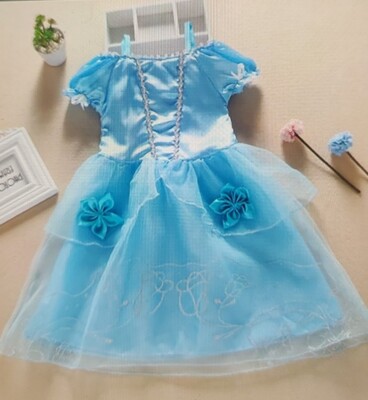 Prinzessin   Kleid  Kostüm Farbe Hellblau  Fasching 2 bis 3 Jahre Cinderella 