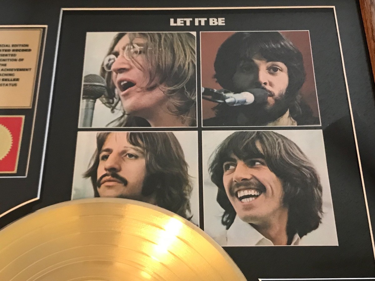THE BEATLES ~ LET IT BE ~ GOLD RECORD WITH 45 APPLE LABEL