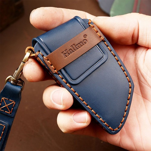 Leather Key Case Fob Holder Shell Cover For BMW X1 X3 X5 X6 X7 5 7 Series G30 - Picture 10 of 13
