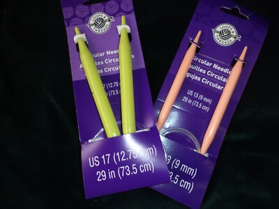 Loops And Threads Circular Needles 29 Inches Sizes 13 and 17  NIP Lot of Two