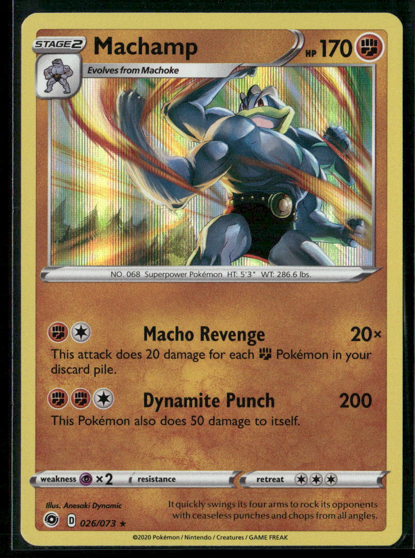 Pokémon Champion's Path #26/73 Machamp Holo Rare, Near Mint or Better